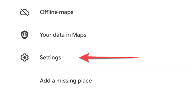 Tap on Settings in Google maps on iphone ipad - Πώς να ενεργοποιήσετε το dark mode