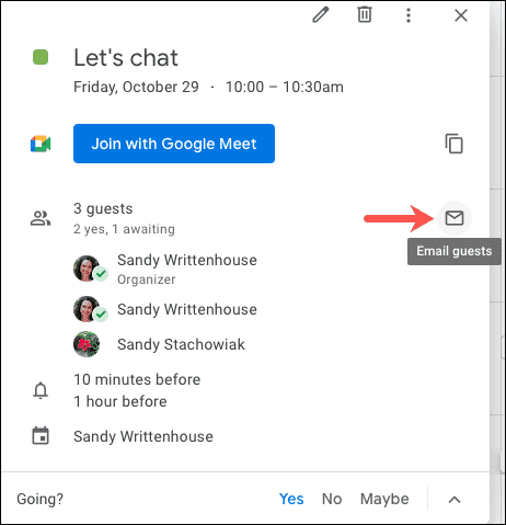 EmailGuestsEvent GoogleCalendarEmail - Τρόπος γρήγορης αποστολής email σε επισκέπτες