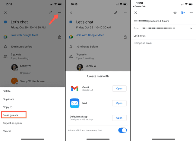 EmailGuestsiPhone GoogleCalendarEmail - Τρόπος γρήγορης αποστολής email σε επισκέπτες