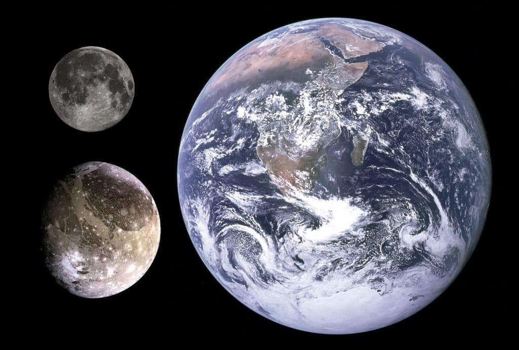 Ganymede Earth  Moon size comparison 1024x691 - Αντίστροφη μέτρηση για την πρώτη ευρωπαϊκή αποστολή στον Δία