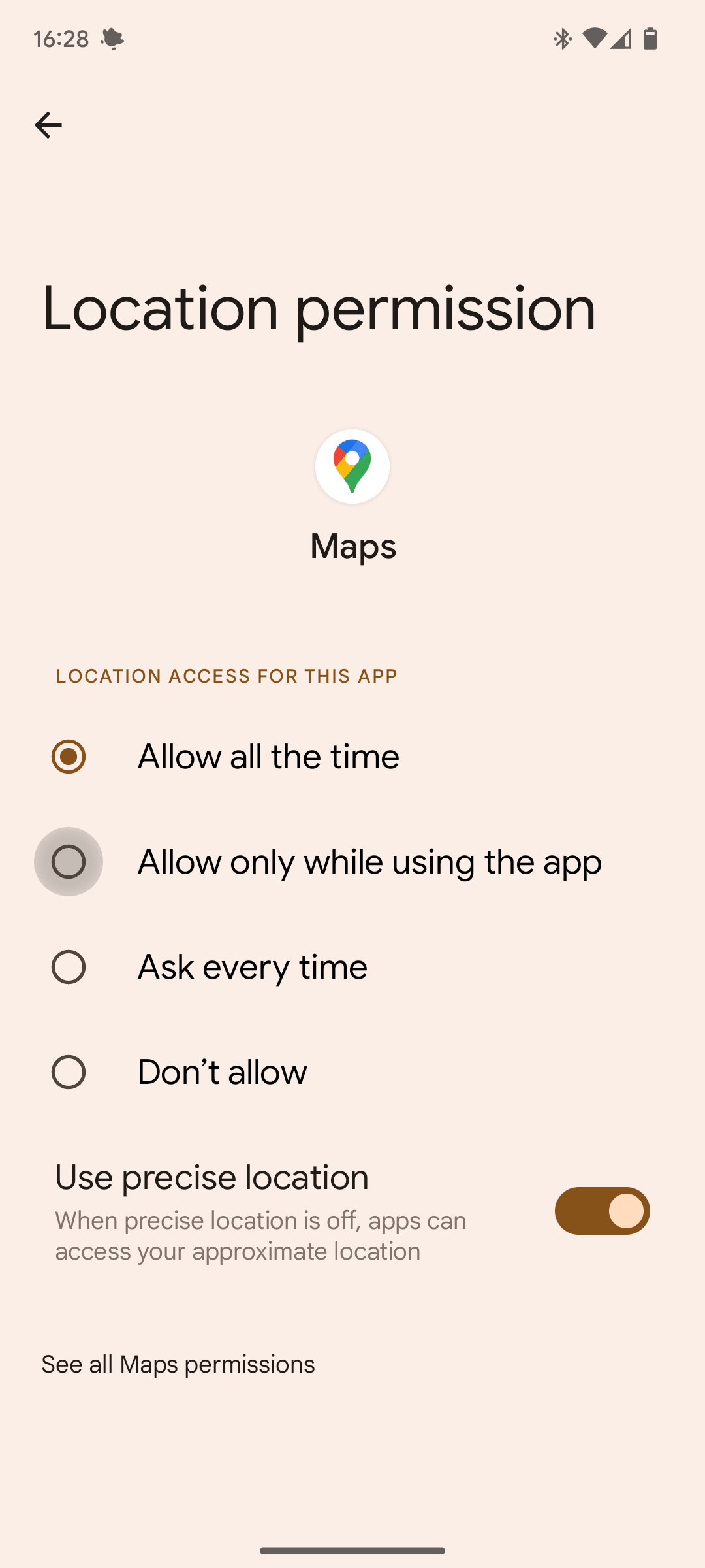 Change location permission 4