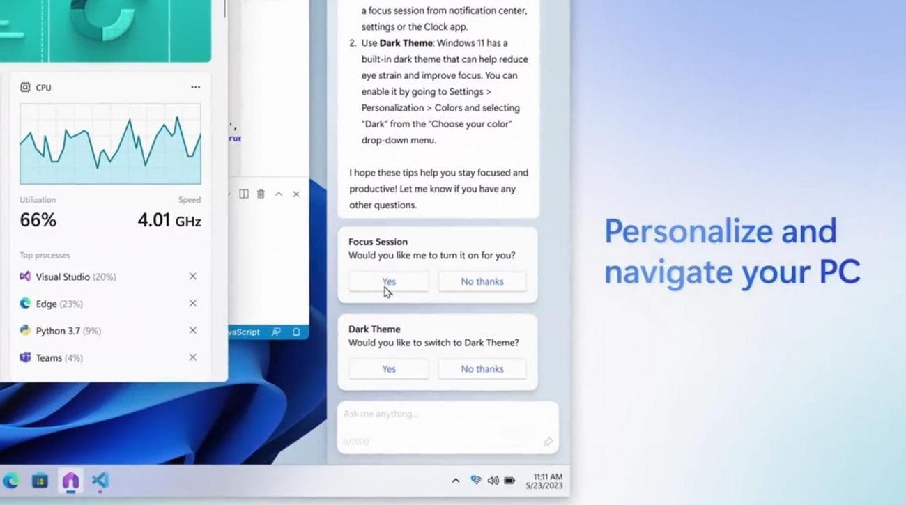 Εξατομικεύστε τον υπολογιστή σας με το Copilot