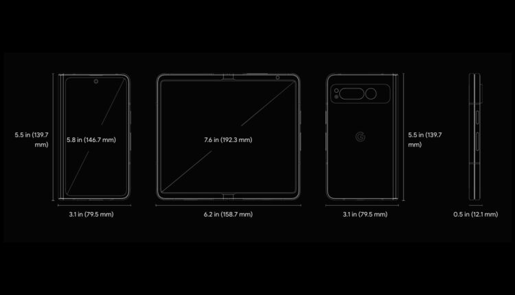 Google Pixel Fold: Σύγκριση μεγεθών
