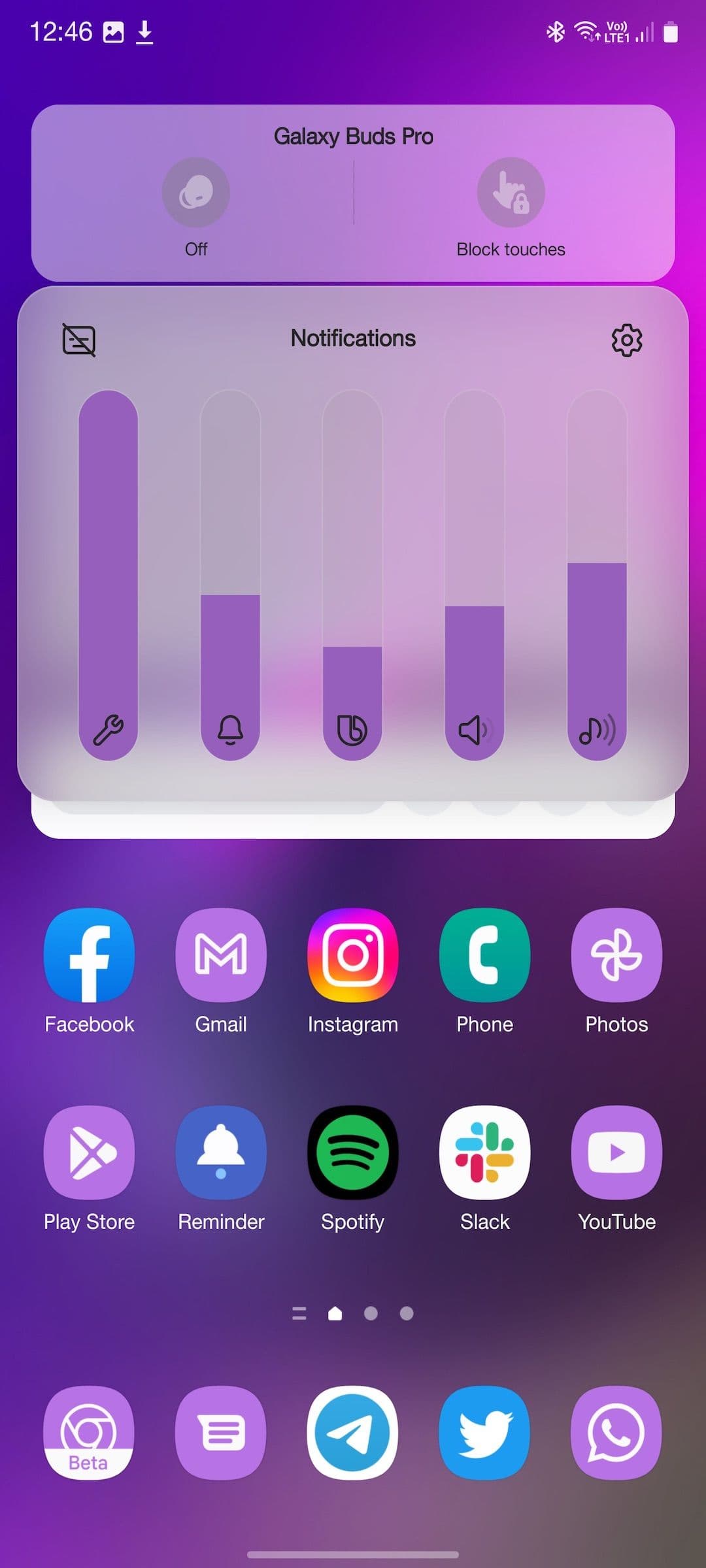 One UI 5 volume panel