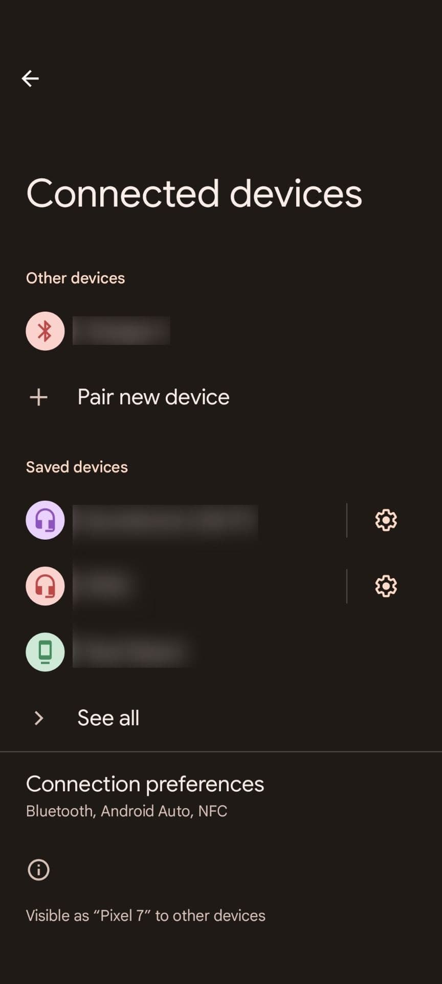 Οι ρυθμίσεις συνδεδεμένων συσκευών σε τηλέφωνο Pixel