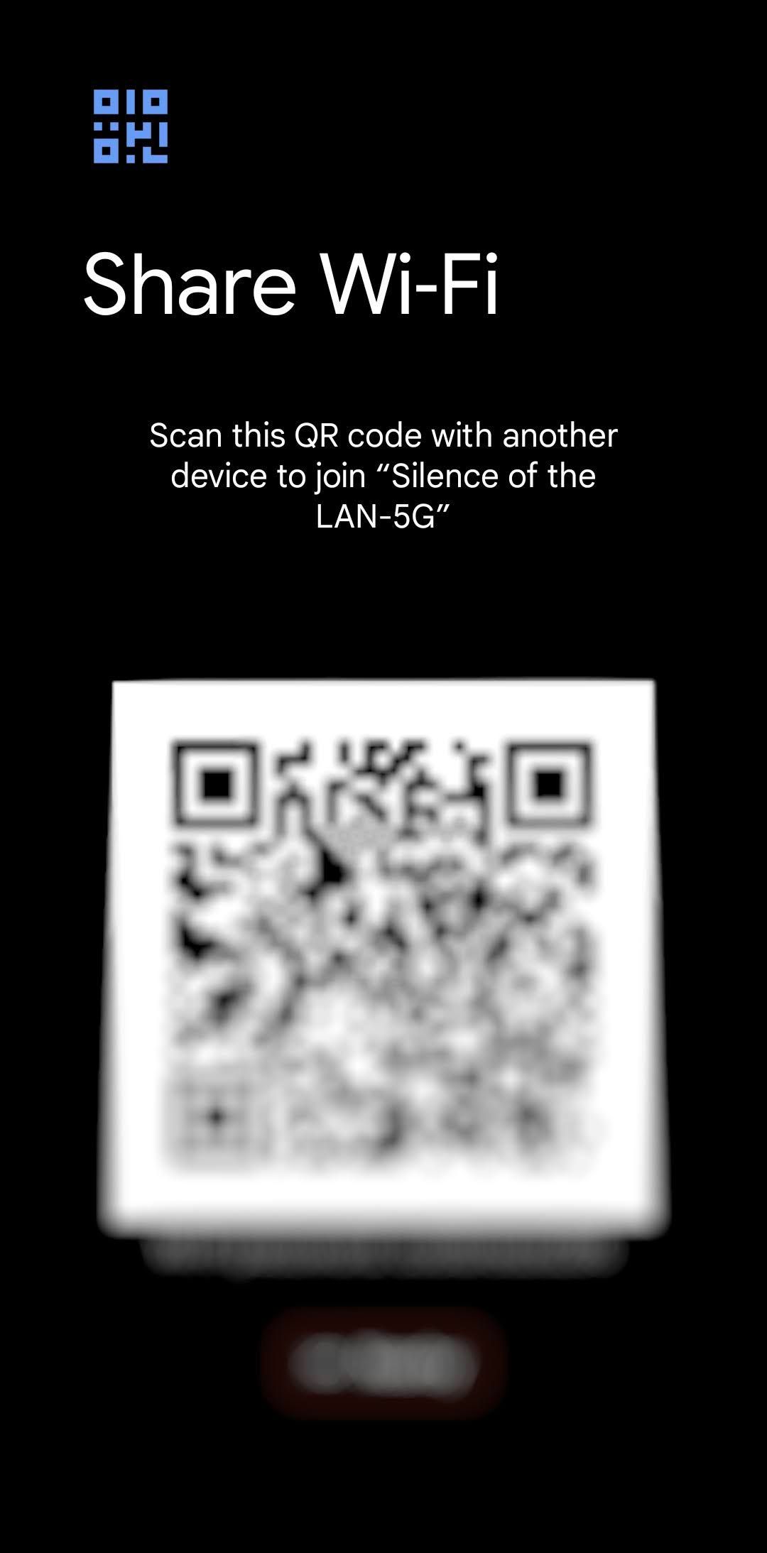 Το μενού Κοινή χρήση Wi-Fi σε ένα τηλέφωνο Android