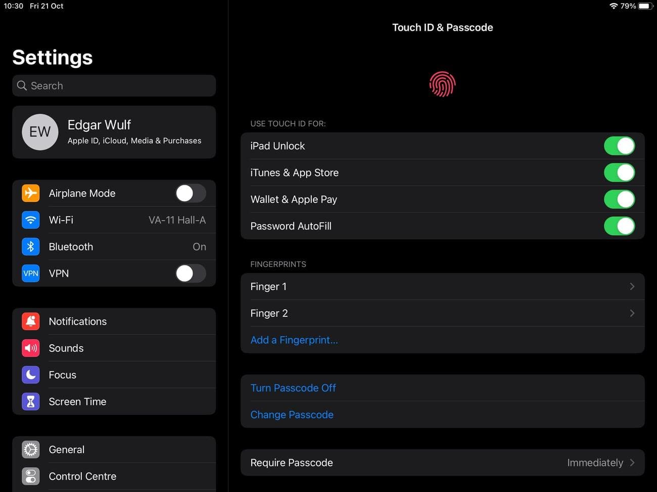 Οι λειτουργίες προσβασιμότητας για το iOS TOuch ID & Passcode