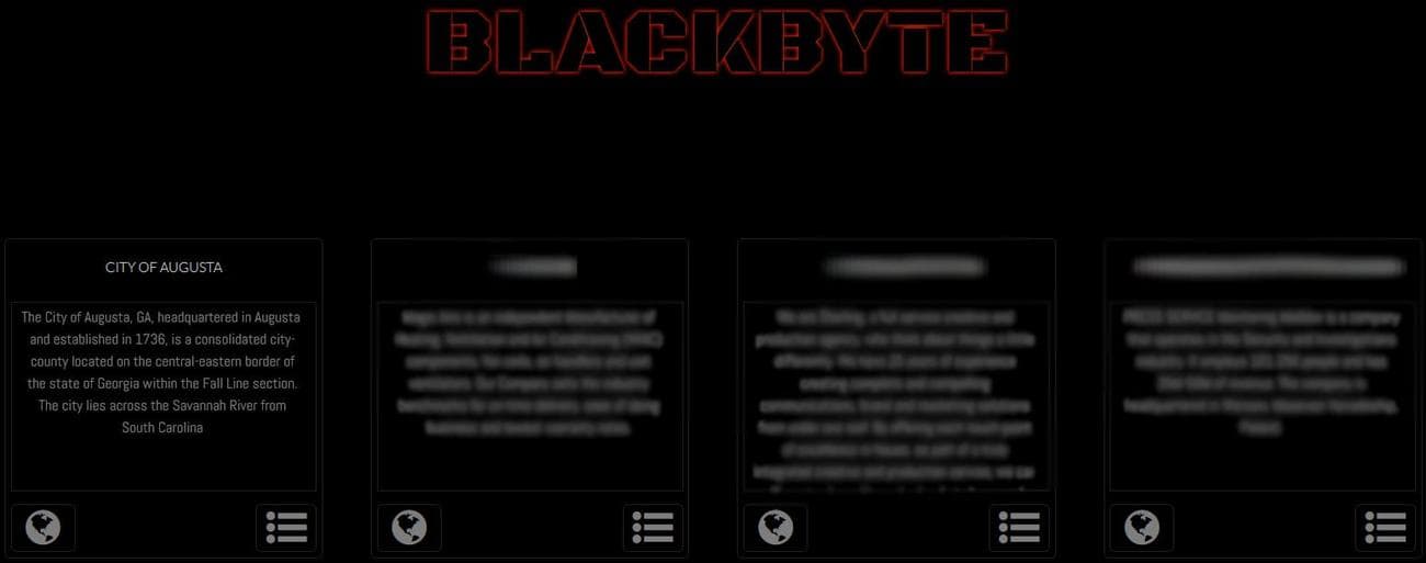 Κεντρική σελίδα BlackByte