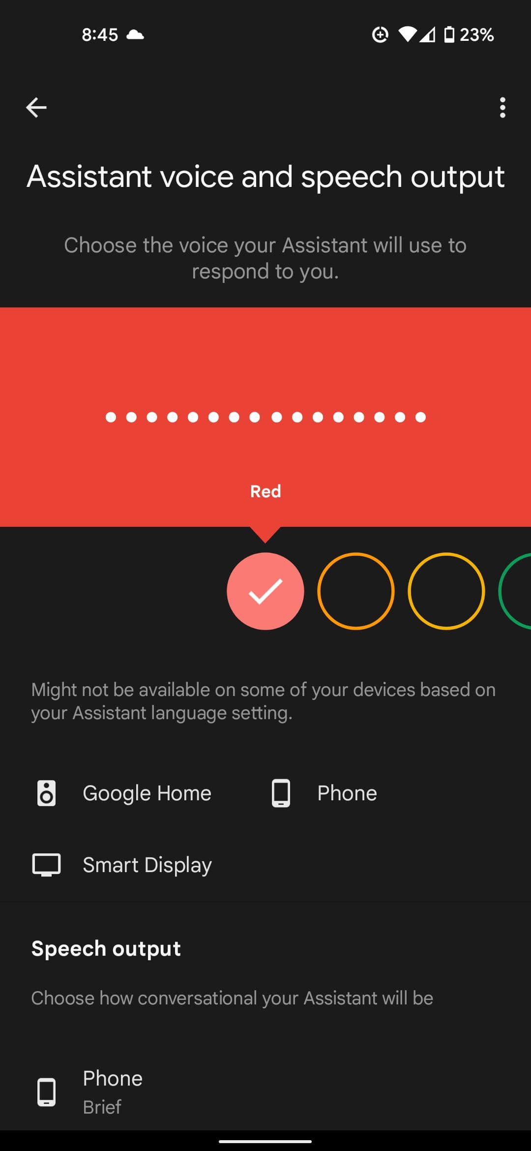 Επιλογή νέας φωνής για τον Βοηθό Google