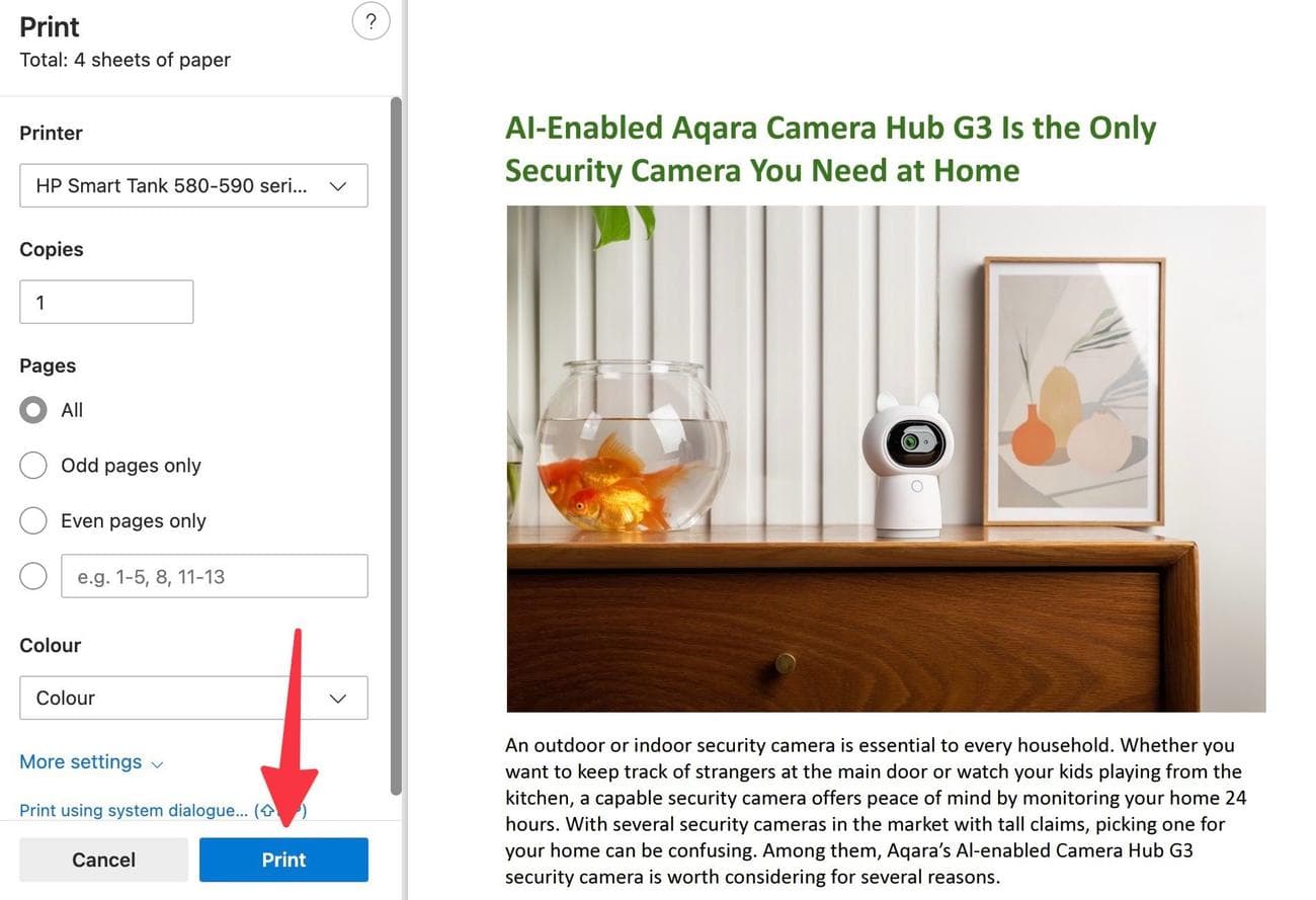 εκτυπώστε το αρχείο Εγγράφων Google