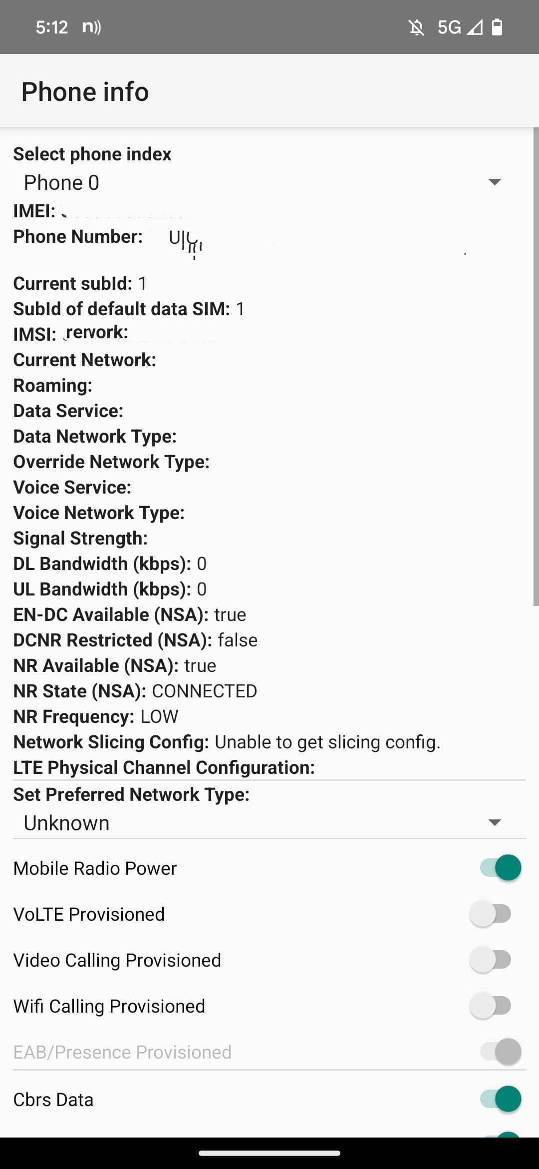 Η εφαρμογή Netmonitor σε ένα Pixel με τις ρυθμίσεις δικτύου που εμφανίζονται.