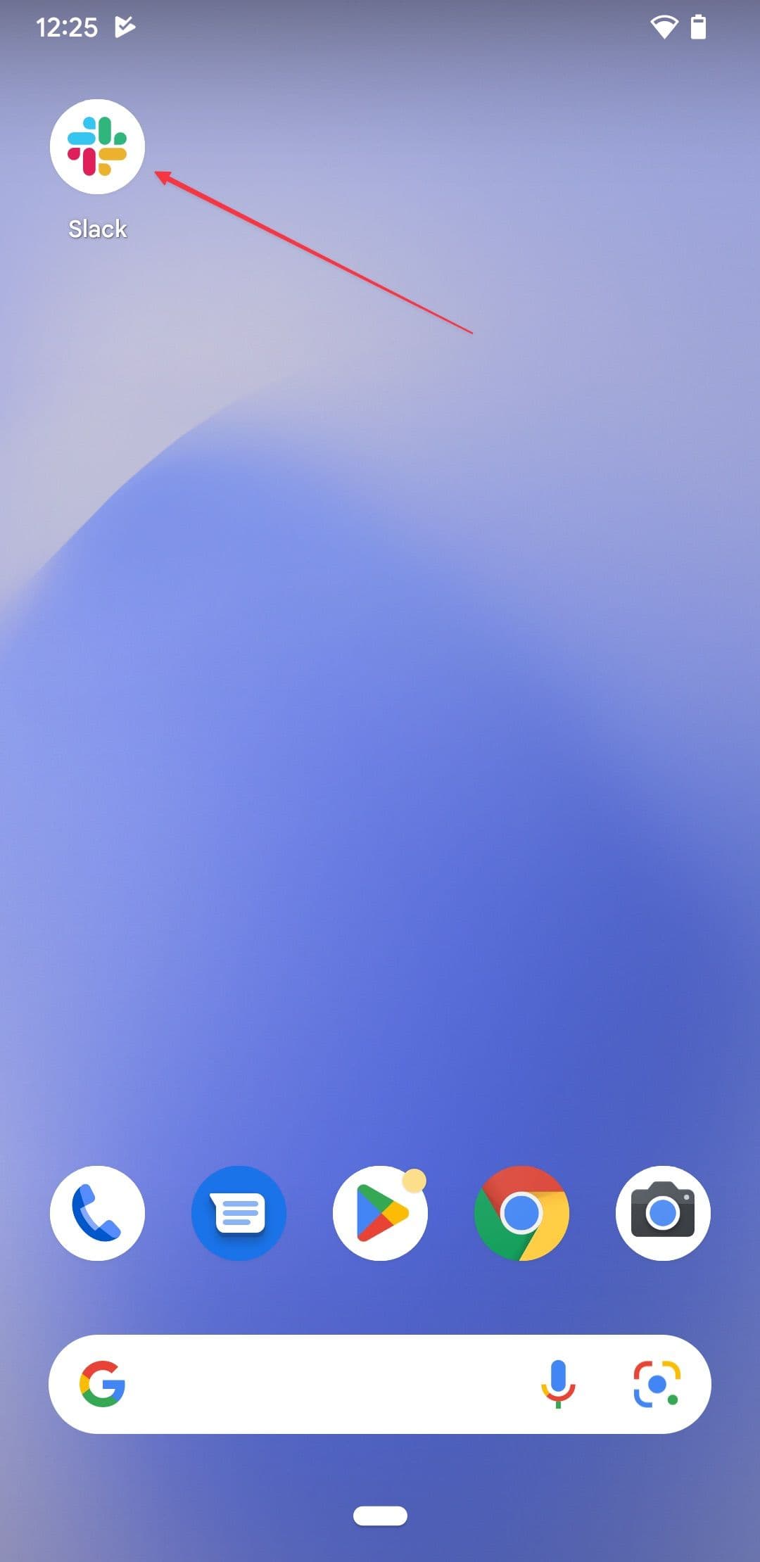 Εικονίδιο χαλαρής εφαρμογής στην αρχική οθόνη Android