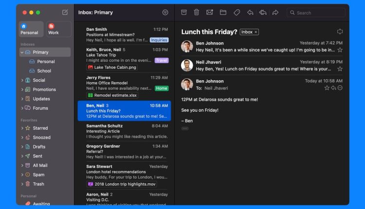 Αναθεώρηση Mimestream: αυτή είναι η εφαρμογή Mac που χρειάζονται οι χρήστες του Gmail
