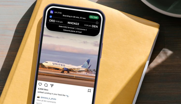 Τα φυλλάδια UAL θα παρακολουθούν σύντομα την κατάσταση της πτήσης τους σε ένα iPhone μέσω ενός ζωντανού γραφικού στοιχείου ή του Dynamic Island
