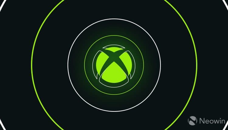 Xbox logo light green on dark grey background