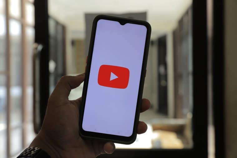 Image of YouTube Logo on a smartphone