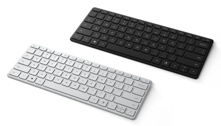 The microsoft Designer Keyboard in Black and White