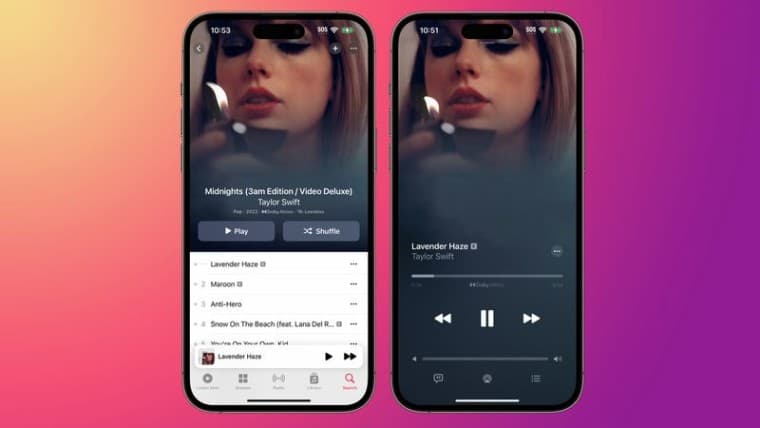 Αλλαγές διεπαφής χρήστη στο Apple Music