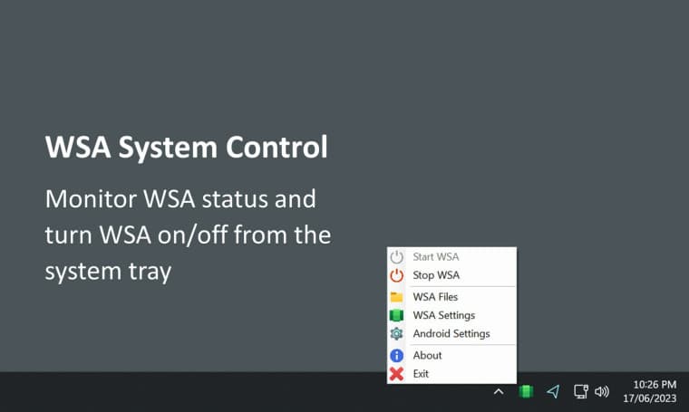Έλεγχος συστήματος WSA