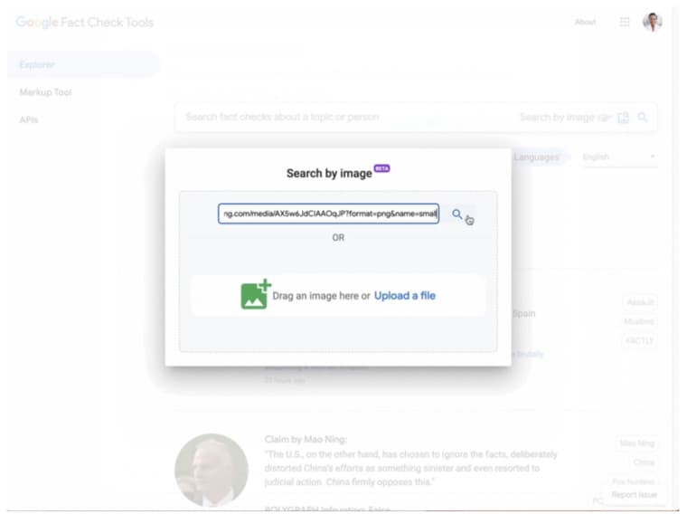 Google Fact Checker για εικόνες