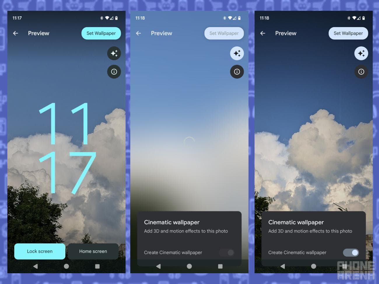 Μόλις ο Bard ολοκληρώσει τη φωτογραφία σας, η ταπετσαρία έχει τελειώσει!  |  Πίστωση εικόνας - PhoneArena - Το Εργαστήριο Emoji και η κινηματογραφική ταπετσαρία είναι ζωντανά!  Δείτε πώς μπορείτε να τα χρησιμοποιήσετε στο τηλέφωνο Pixel