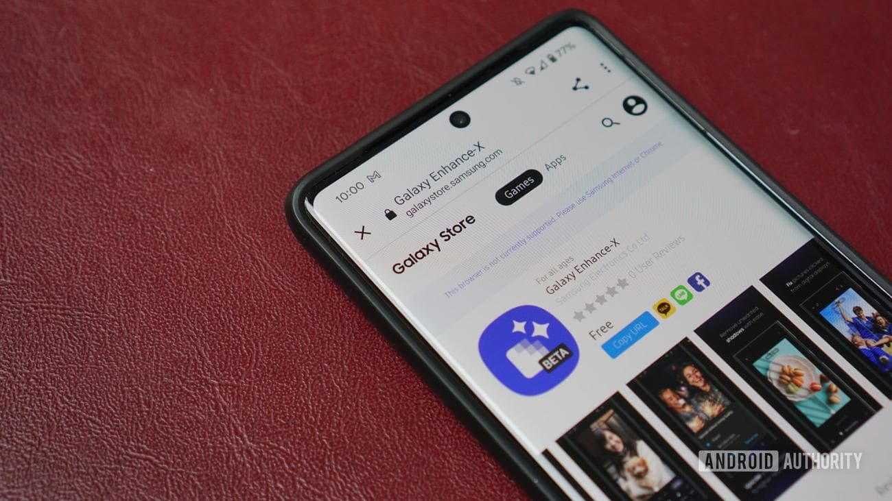 Galaxy Enhance X app listing