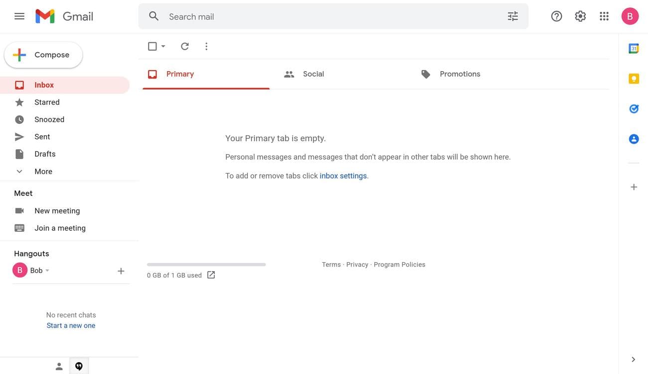 Κύρια εισερχόμενα του Gmail
