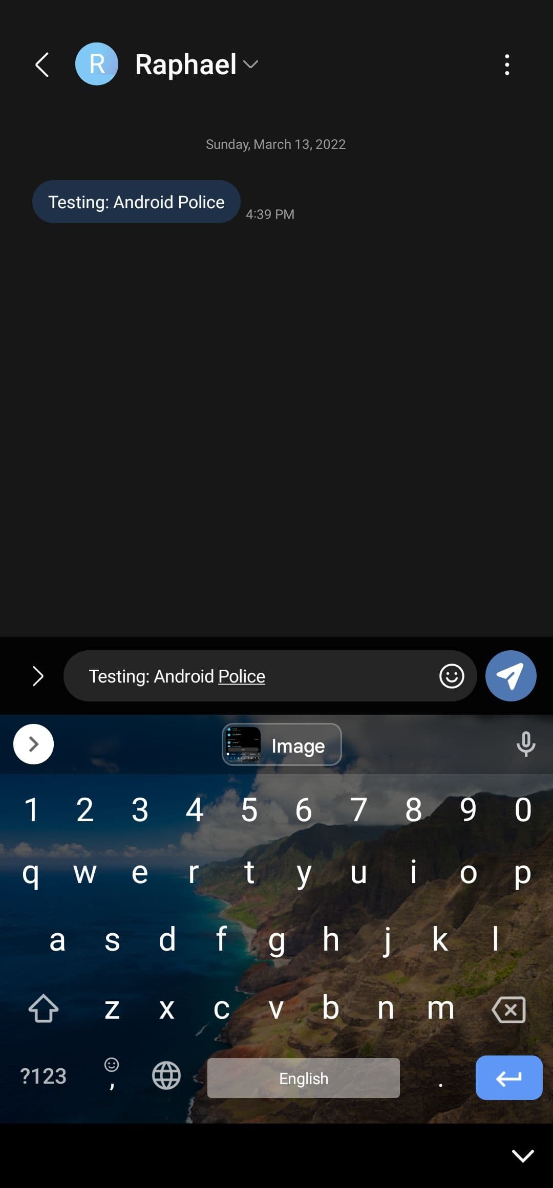 Ανοίξτε μια συνομιλία στο Samsung Messages.