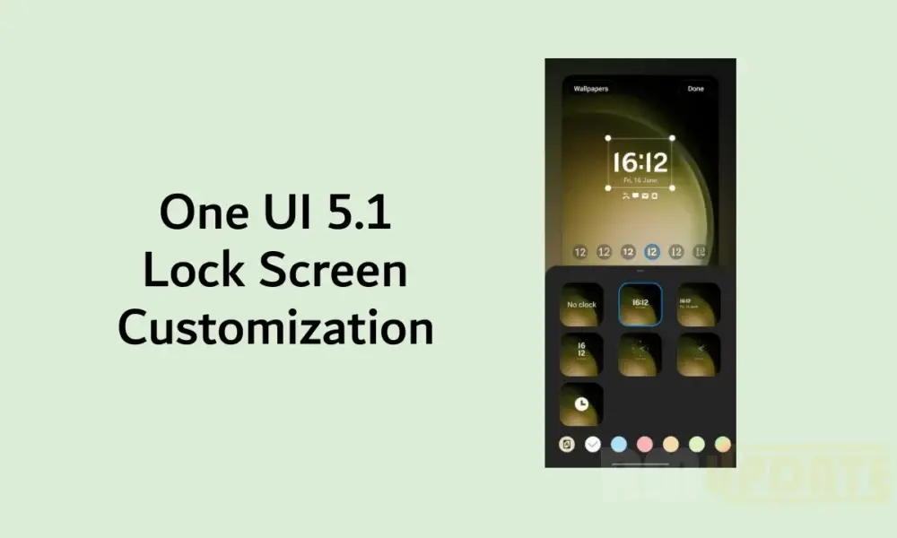 One UI 5.1 Lock Screen Customization