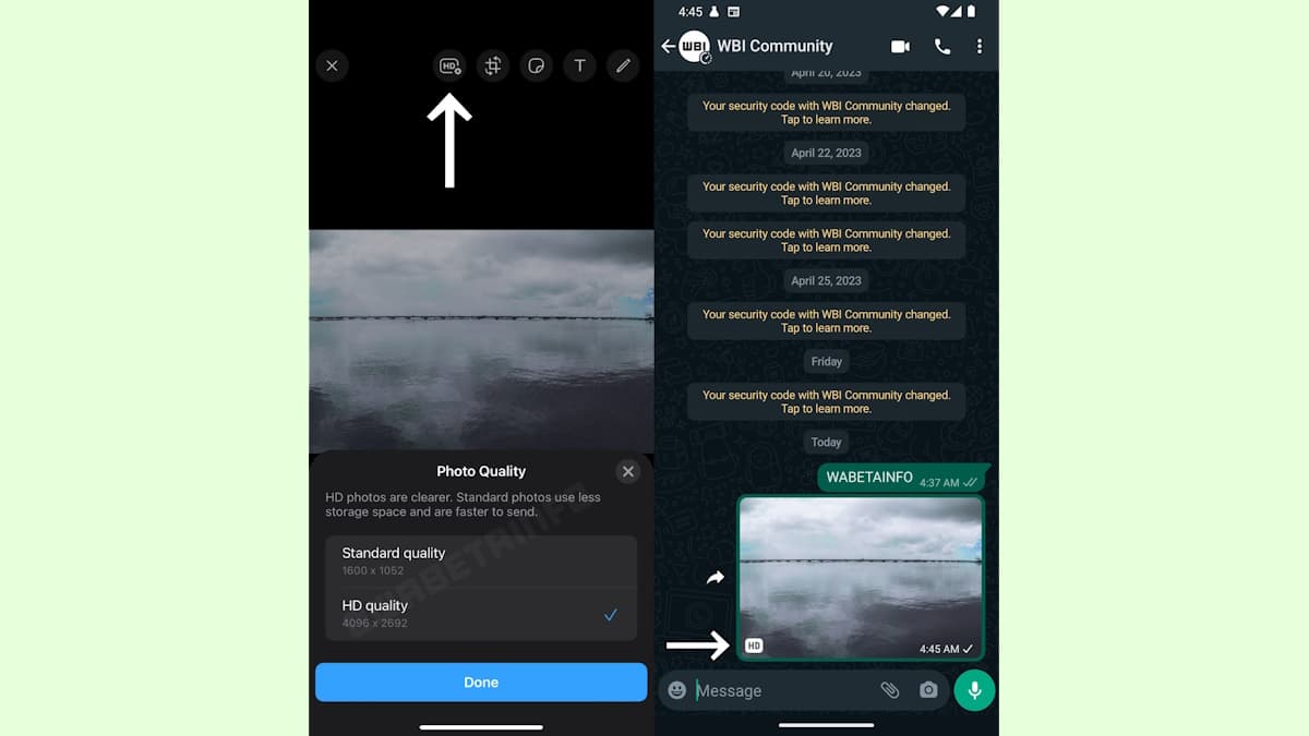 ΠΟΙΟΤΗΤΑ ΦΩΤΟΓΡΑΦΙΩΝ WA HD IOS ANDROID
