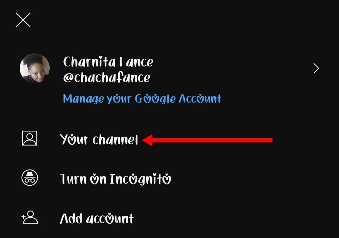 Edit your YouTube channel on the app