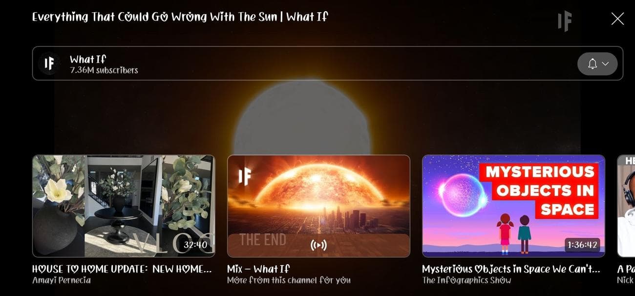 Swipe up for related videos on YouTube