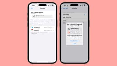 Απόρρητο εφαρμογής ημερολογίου ios 17