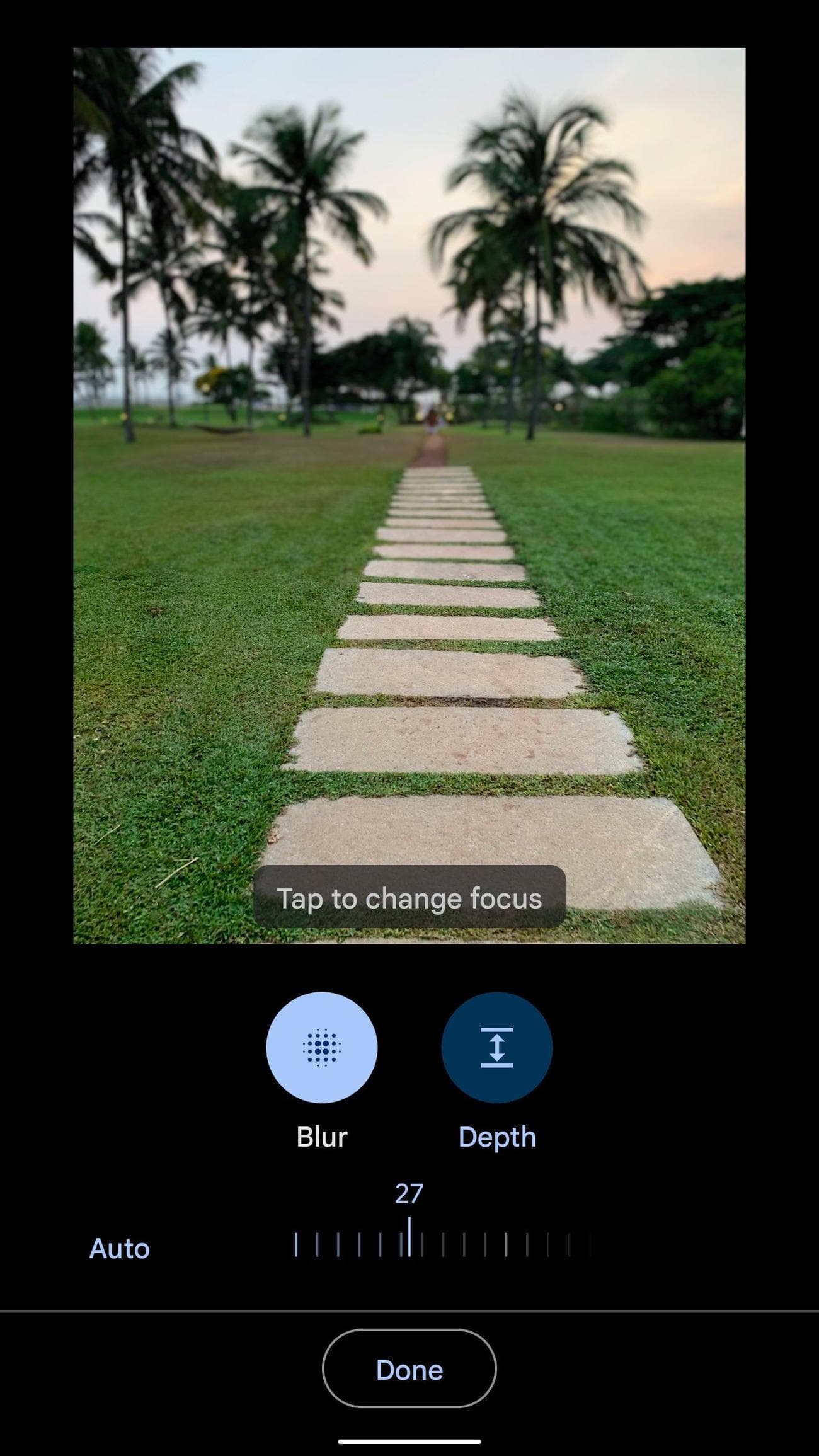 προσαρμόστε το θάμπωμα στις Φωτογραφίες Google