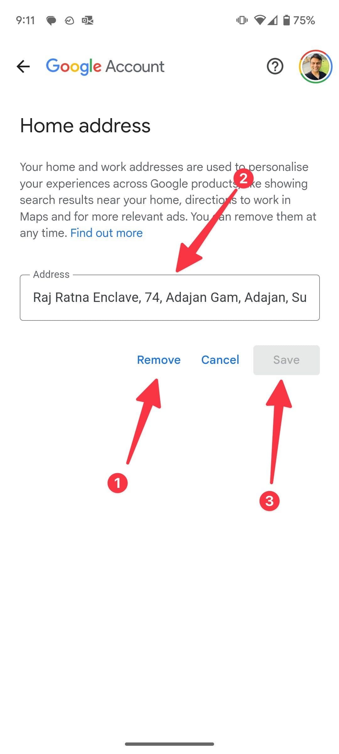 Καταργήστε και προσθέστε νέα διεύθυνση στους Χάρτες Google