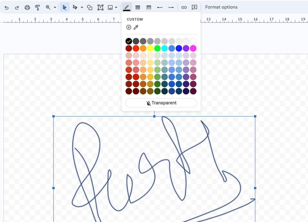 αλλαγή χρώματος υπογραφής
