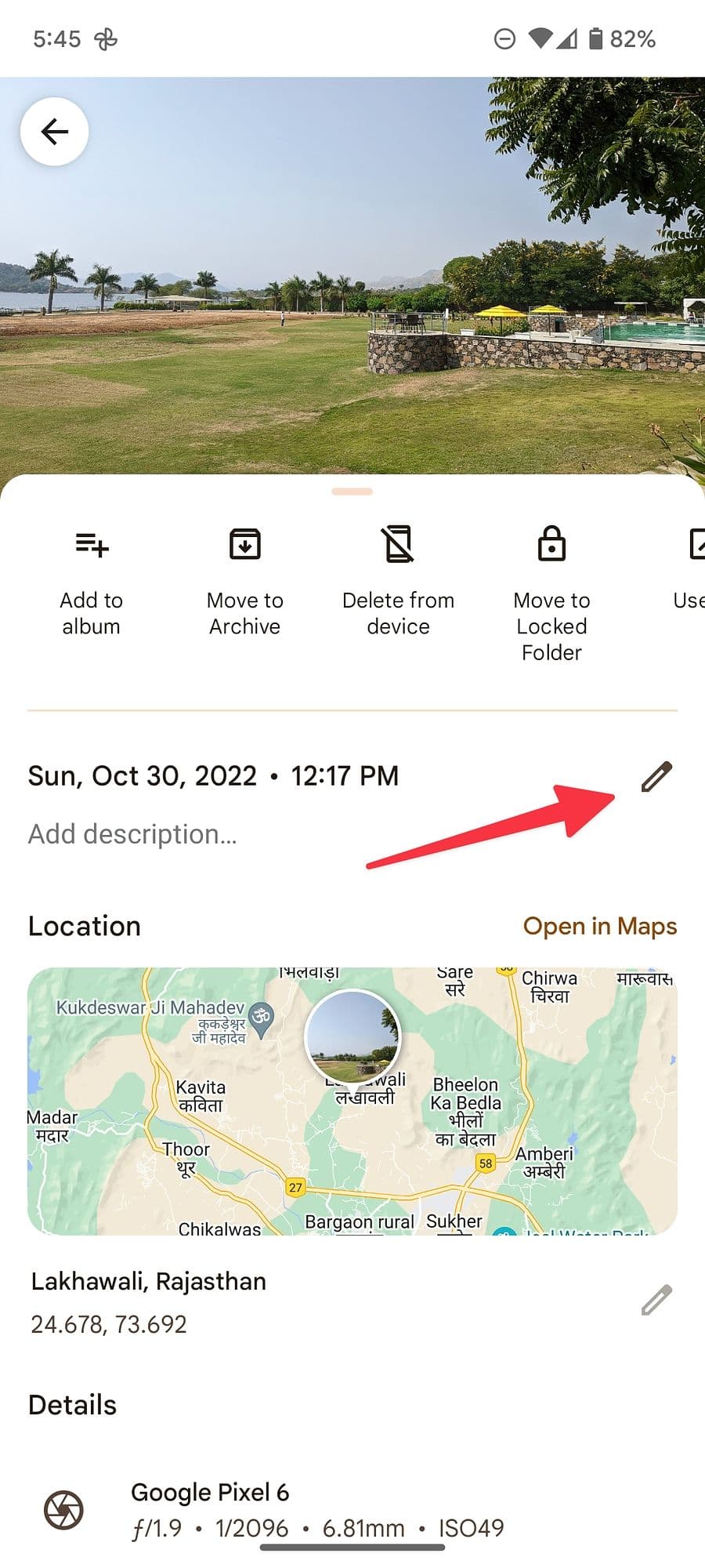 επεξεργασία ημερομηνίας και ώρας στις Φωτογραφίες Google