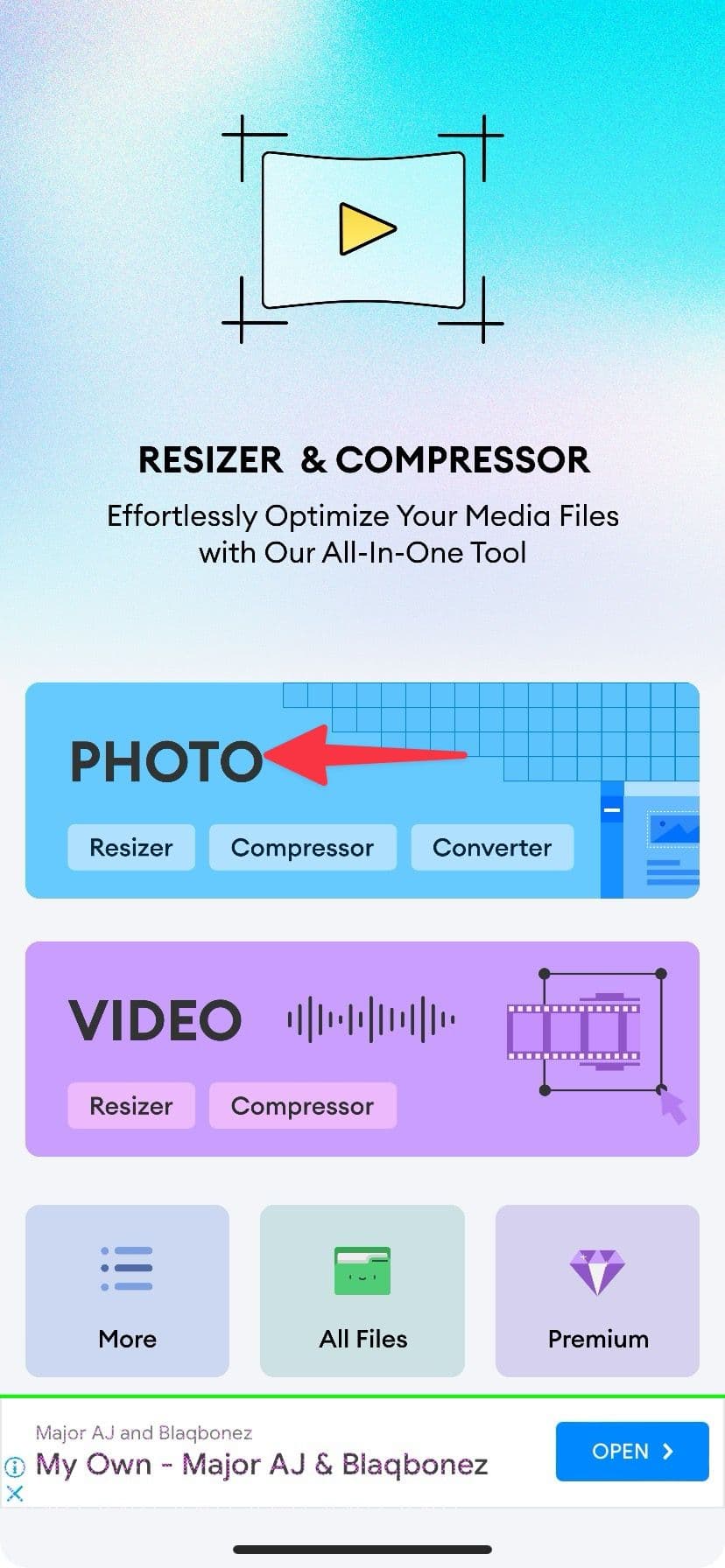 Μενού επιλογής φωτογραφιών στο iPhone