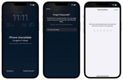 Επαναφορά κωδικού πρόσβασης iOS 17