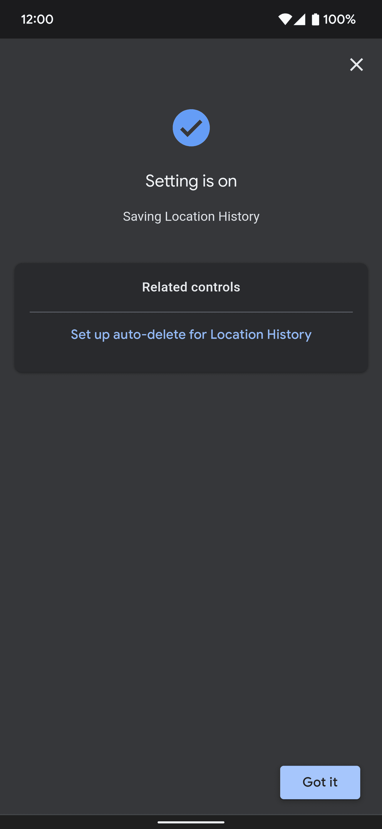 Ενεργοποίηση του Ιστορικού τοποθεσίας