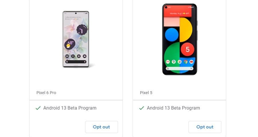 Opting out of the Android beta program