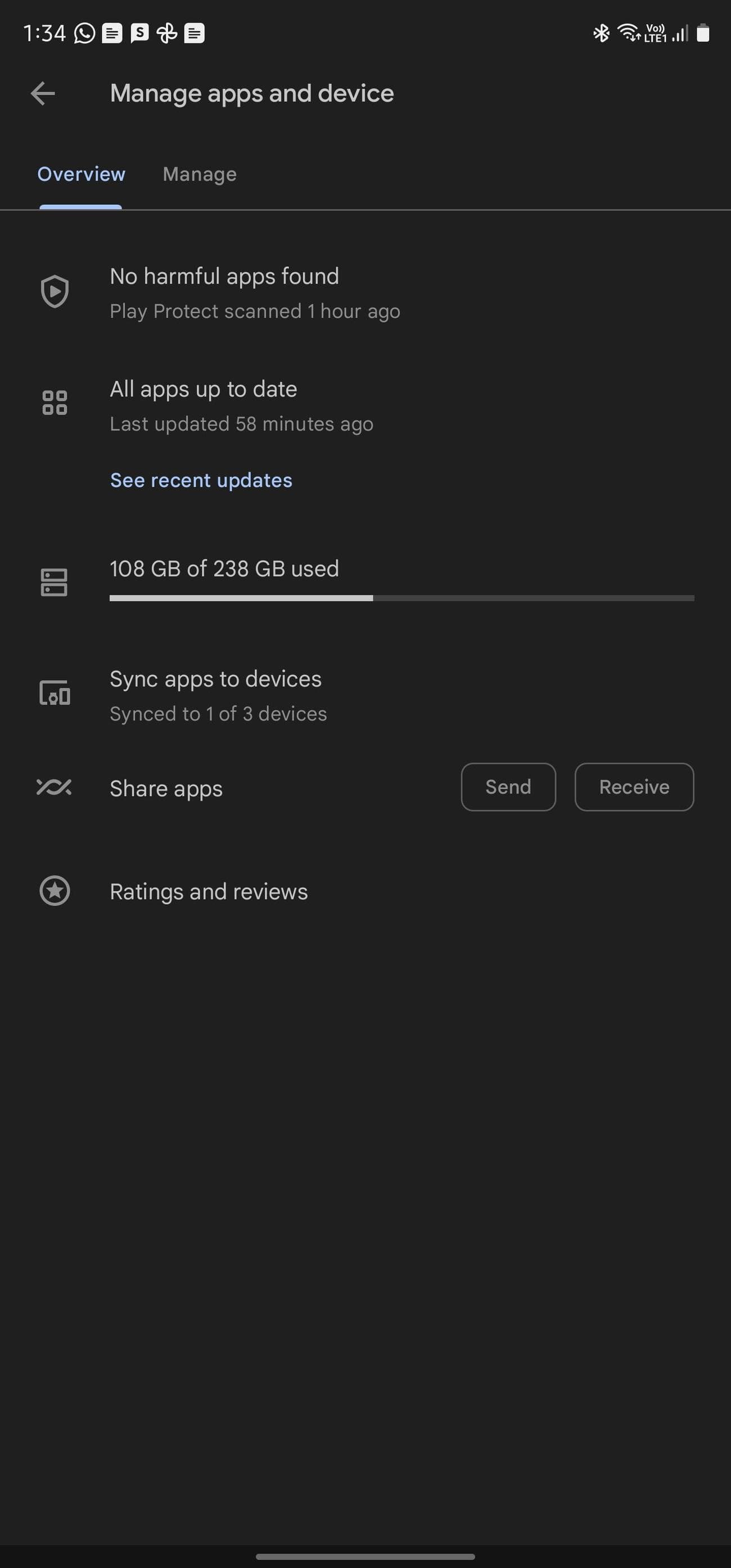 Google Play Store με μπλε τόνους