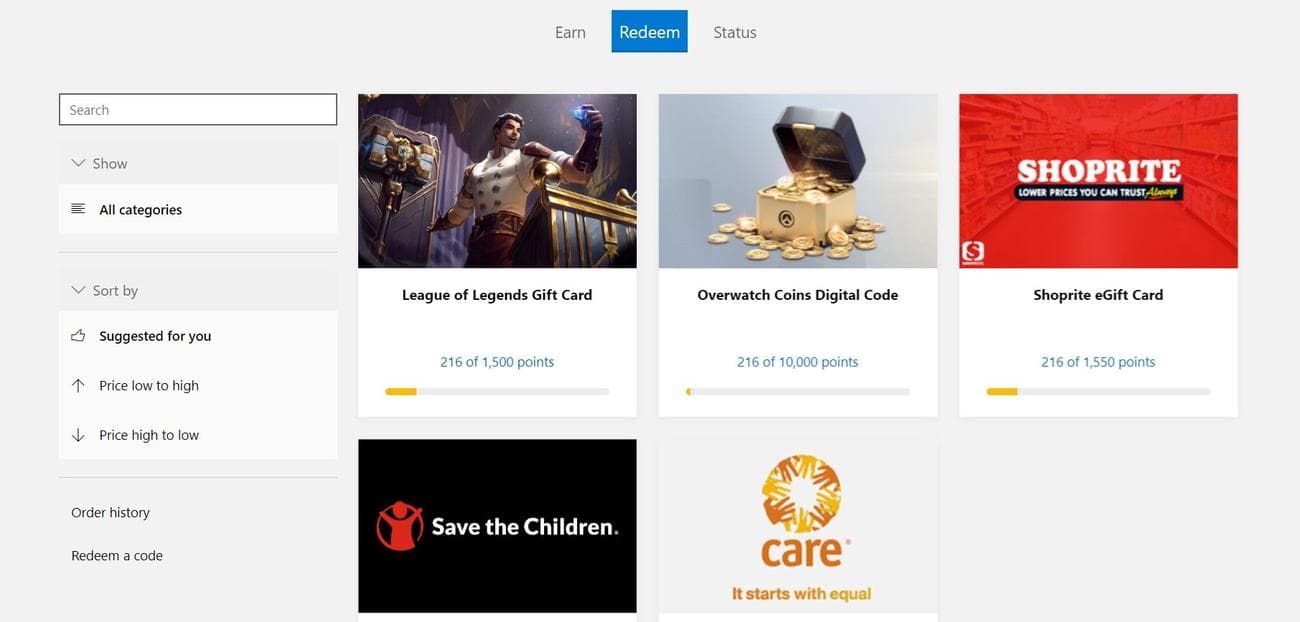 Εξαργύρωση πόντων Microsoft Rewards για χρήματα