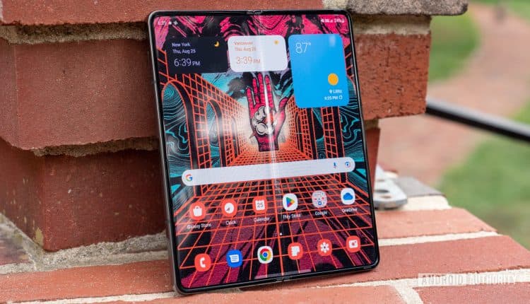 samsung galaxy z fold 4 home screen open