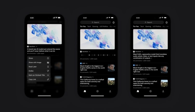 Η εφαρμογή ειδήσεων Artifact χρησιμοποιεί τώρα την τεχνητή νοημοσύνη για να ξαναγράψει την επικεφαλίδα ενός άρθρου clickbait
