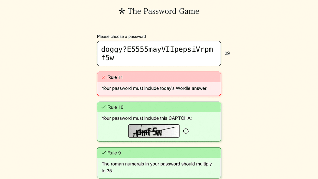 Το «The Password Game» παρωδεί τέλεια το χειρότερο μέρος του Διαδικτύου – Review Geek
