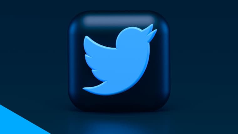A 3D Twitter logo