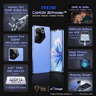 Η κυκλοφορία του Tecno Camon 20 Premier's India έχει προγραμματιστεί για τις 7 Ιουλίου